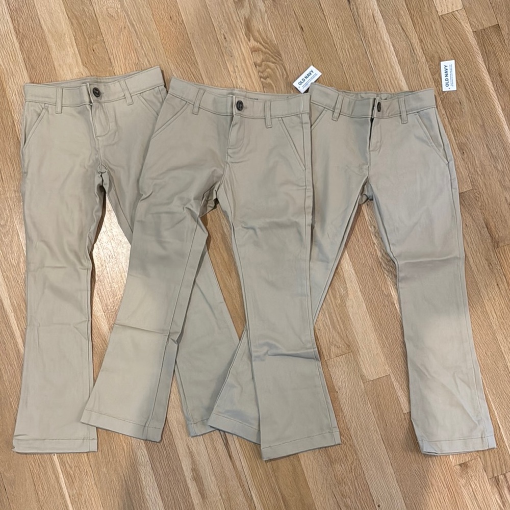Old Navy Tan bootcut uniform pants